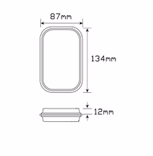 LED Autolamps 131CRM Rectangle Clear Lens dimensions